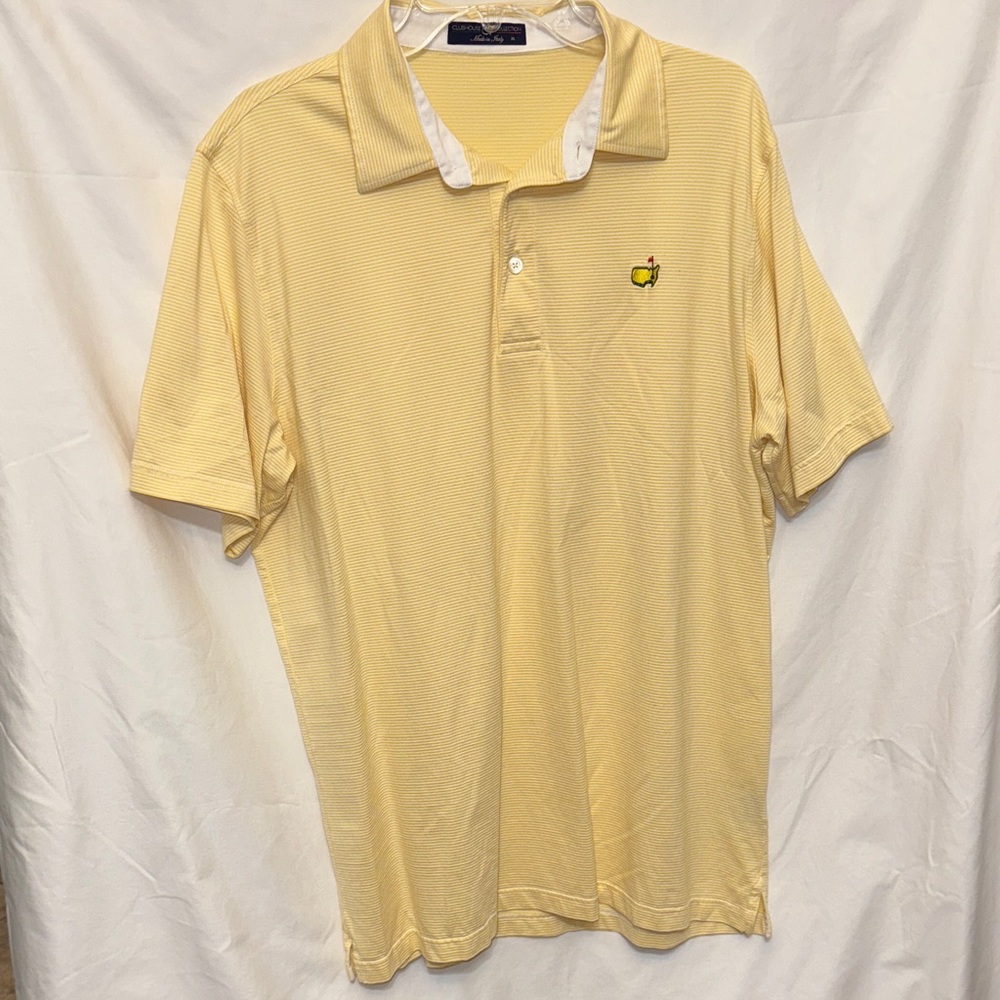 Masters Clubhouse Collection Yellow Polo Shirt, XL